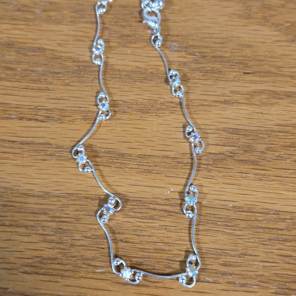 Silver-Tone Crystal Station Bracelet with Multicolor Accents - Picture 2 of 6